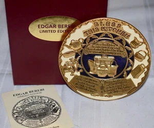 Edgar Berebi Limited Edition " Bless This Kitchen " 4" Wall Plaque NOS ~ #14 UT2 - Picture 1 of 8