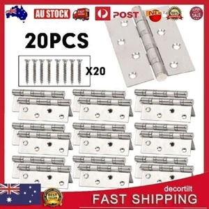 20PCS STAINLESS STEEL Door Hinges Butt Hinges 304 grade 100*75mm HEAVY DUTY - Picture 1 of 10