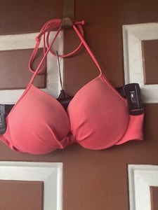 Top bikini push up donna rosa Victoria's Secret linea ROSA taglia S - Foto 1 di 5
