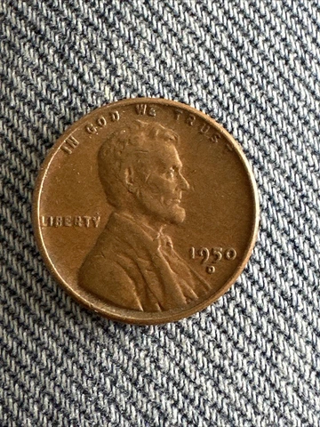 US 1950-D 1C Lincoln Wheat Penny ⭐ Error Coin ⭐ Cover