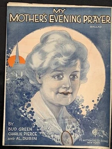 Abendgebet meiner Mutter Klavierstimme Noten Antik 1920 Art Deco - Bild 1 von 3