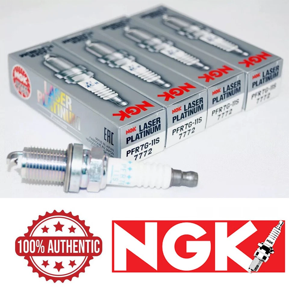 Juego de 4 bujías NGK resistencia láser platino PFR7G11S/7772 para Honda S2000 Foto 1 de 1