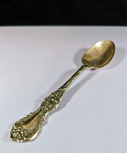 Cucchiaio da portata piatto argento 1835 R Wallace tripla sezione floreale - Foto 1 di 5