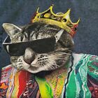  RAP STAR BIGGIE- Notorious B. I.G. Cat Everyday Struggle Graphic T SIze M/Gray 