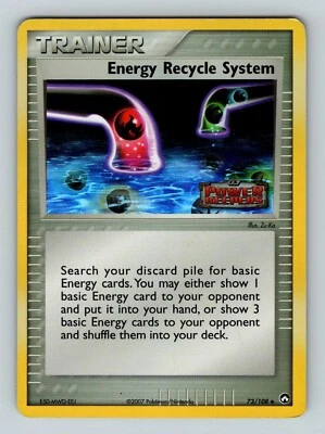 Energy Recycle System - Unseen Forces - Stamped Power Keepers LP Pokemon 73/108 - Image 1 of 2