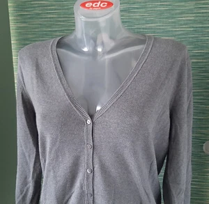 Esprit Basic Strick Jacke/Cardigan/Pullover * Gr. L * Grau / Steelgrey * TOP * - Bild 1 von 6