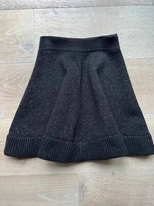 Mulberry England Heavy Knit Wool Black Circle Skirt size S - Picture 1 of 14