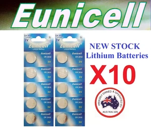 10 PACK BUTTON COIN BATTERIES CR2032 CR2025 CR2016 CR1616 CR1620 CR1632 CR2450 - Picture 1 of 11