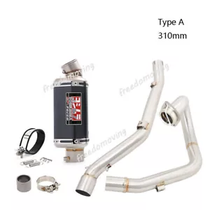 Full Exhaust System Front Mid Pipe Muffler Tip For SUZUKI DRZ400 S SM 2000-2023 - Picture 1 of 13