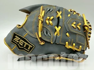 ZETT Special Pro Order 12" Pitcher Baseball Glove Dark Gray Gold RHT MLB Rare - Picture 1 of 4