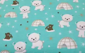 Manta hecha a mano, trapo eructo/manta de seguridad y babero iglú oso polar como nuevo - Imagen 1 de 3