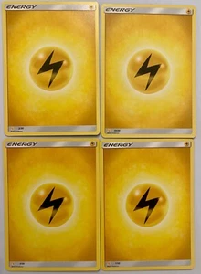 4x Pokemon Lycanroc Trainer Kit Electric Energy - Common - LP - Picture 1 of 2