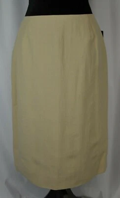 New Dana Buchman A-Line Skirt Sz 8 Linen Blend Flax Career Zipper Flowing $168 - Image 1 of 4