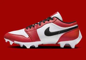 NEW Nike Jordan 1 Low TD Football Cleats Men's Size 12.5 FJ6245-106 CHICAGO! - Picture 1 of 18