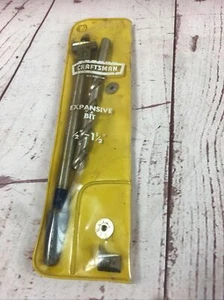 Vintage Craftsman No 41924 Expansive Wood Boring Bit & Vinyl Pouch 1/2" - 1 1/2” - Picture 1 of 12