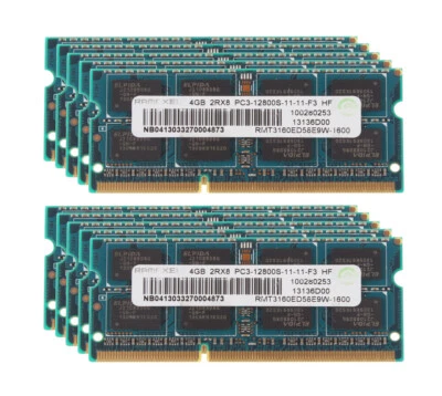 10pcs Ramaxel 4GB PC3-12800S DDR3 1600MHz 204PIN RAM Notebook SODIMM Memory %N - Image 1 of 4