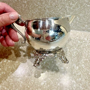 Vintage ALVIN SilverPlate Creamer Bowl P61 Tea Coffee Milk - Picture 1 of 3