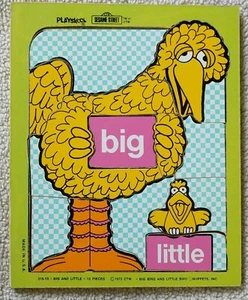 Vintage 1973 Playskool Sesame Street  Big and Little 13 piece puzzle 315-13 - Picture 1 of 6