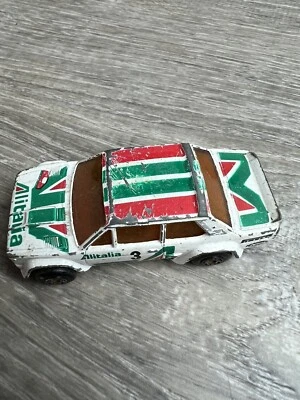 Vintage Matchbox White Fiat Abarth Alitalia No 9 Macau Toy Car Bin 36 - Image 1 of 2