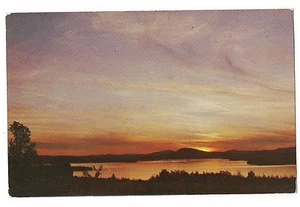 RANGELEY LAKE From Dallas Hill SUNSET SUNRISE Greetings MAINE ME Postcard - Picture 1 of 2