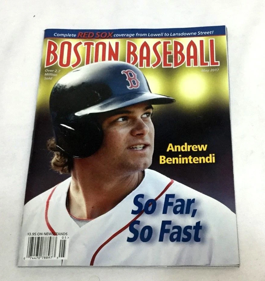 May 2017 Fenway Park Boston Baseball Red Sox Program Scorecard Andrew Benintendi - Image 1 of 1