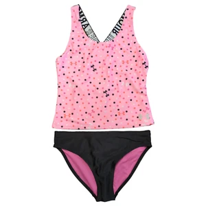 NEW Under Armour Pink Polka Dot Tankini Girls 7 - Picture 1 of 4