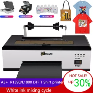SIHAO A3 DTF R1390/L1800 Imprimante pour T-shirt Film de Transfert Imprimante - Foto 1 di 31