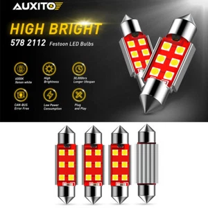 4X CANBUS AUXITO ERROR 41mm FREE 211-2 578 42mm Festoon LED Light Interior Bulb - Picture 1 of 10