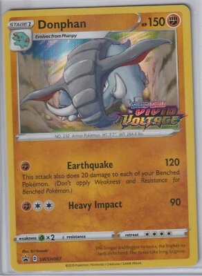Donphan - (Prerelease) SWSH067 SWSH: Sword & Shield Promo Cards Holo - Image 1 of 2