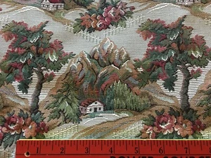 Vintage Landhaus Bergszene Polsterstoff 2 Yds + 25" x 56 Cottagecore - Bild 1 von 3