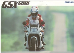 Suzuki GSX600F GSX600FJ 1988 World Sales Brochure - Picture 1 of 2