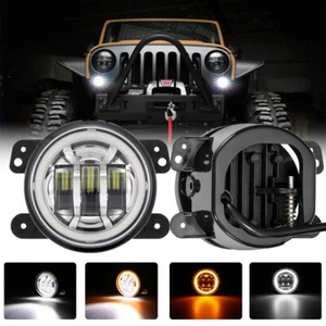 Pair 4 inch Round LED Fog Lights Driving Lamp for Dodge Charger 2011 2012 2013 - Picture 1 of 12