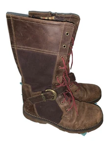 Timberland Savin stivaletto donna pelle metà polpaccio stringato con zip laterale taglia 3,5 - Foto 1 di 12