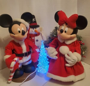 De colección ~ ❤ Animaciones navideñas de 19" de Mickey y Minnie Mouse ~ Santa’s Best ~ 1997 - Imagen 1 de 18