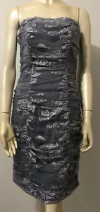 marchesa notte 10 strapless silver lace mini formal wear - Bild 1 von 5