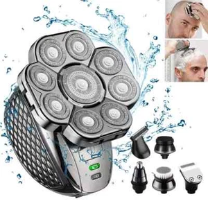 Herren Glatzenkopf Elektrorasierer 9 Klingen schwimmend - Bild 1 von 6