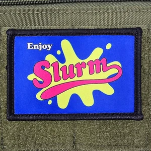 Slurm Patch Drink Moral Tactical Meme Military Army USA Flag Hook & Loop 3x2 - Picture 1 of 8