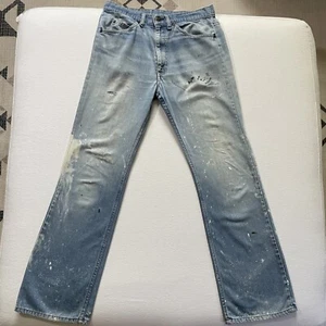 Vintage Levis Jeans 646 Orange Tab Bell Bottom Flare 31x31 Talon Zip 70s SF 207 - Picture 1 of 21