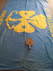 Vintage Girl Guides Flag & Heavy Flagpole Finial - 2nd Willoughby & Homenetman - Picture 1 of 16
