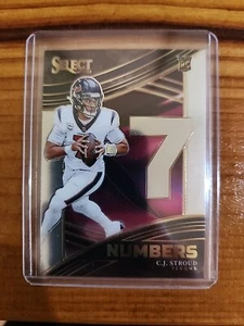 CJ Stroud 2023 Panini Select Numbers Rookie Card #NMB-CST Texans - Picture 1 of 2