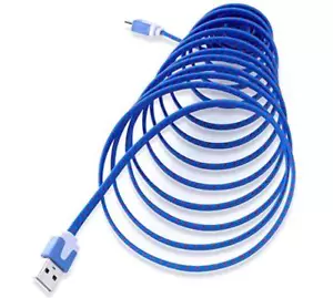 Flat Braided Nylon Noodle Fabric Charger Cable for Micro USB C TYPE reversible - Picture 1 of 30