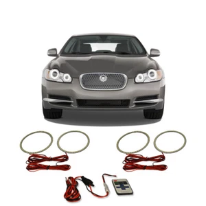 Bright White RF LED Headlight Halo Ring Kit for Jaguar XF 09-11 - Picture 1 of 4