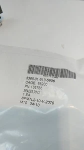 NSN  5362-01-513-5906 spacer ring  P/N 136766 - Picture 1 of 2