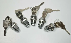 NEW Lot of 5 Lowe & Fletcher Cam Lock Housing w/ 2 Keys 16/19mm Body 20mm Length - Picture 1 of 10