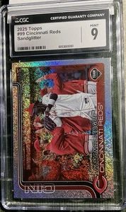 2025 TOPPS CGC 9 SANDGLITTER #99 CINCINNATI REDS ELLY DE LA CRUZ MLB ALL STAR - Picture 1 of 2