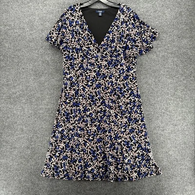 Vestido Chaps Mujer XL Negro Azul Lunares Cuello en V Ajuste Acampanado Damas Clásico Foto 1 de 4