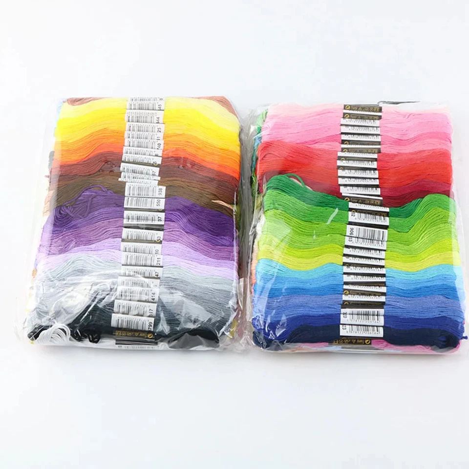 Beginner Embroidery Thread Set with 8 Bright Skeins for Quilting Clothes Project - Image 1 of 4