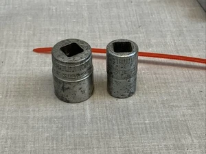 Snap On 2pc M16 1/2in. & M11 11/32in.  9/32 Drive Sockets, "G" 1945, USA - Picture 1 of 7
