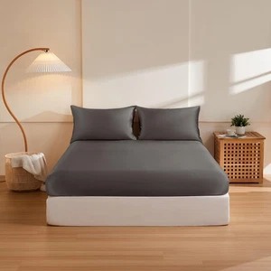 6A+ Top Qualität 100% Reine Maulbeerseide Queen Spannbetttuch 3-teiliges Set Bettwäsche... - Bild 1 von 9