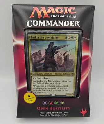 ENGLISH Open Hostility Saskia Commander Deck MTG Magic the Gathering - SEALED - Image 1 of 4